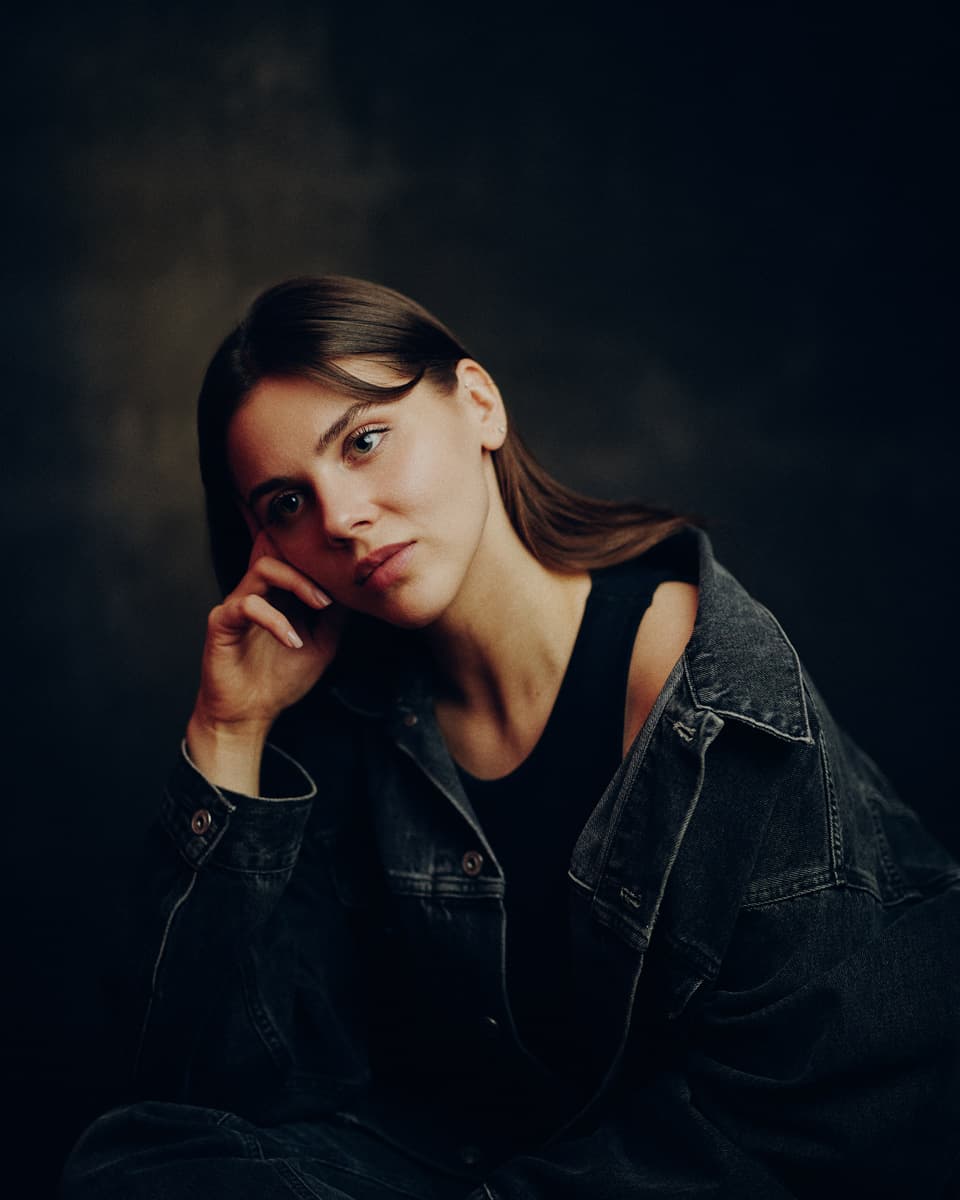 Actor casting headshot warm cinematic light